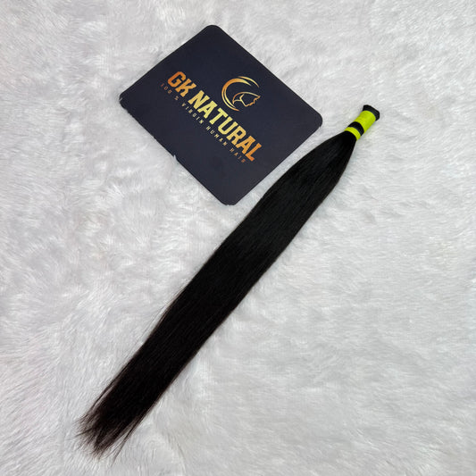 Raw Hair || Bulk Hair Braids || Natural Black || Straight || 28" Inch