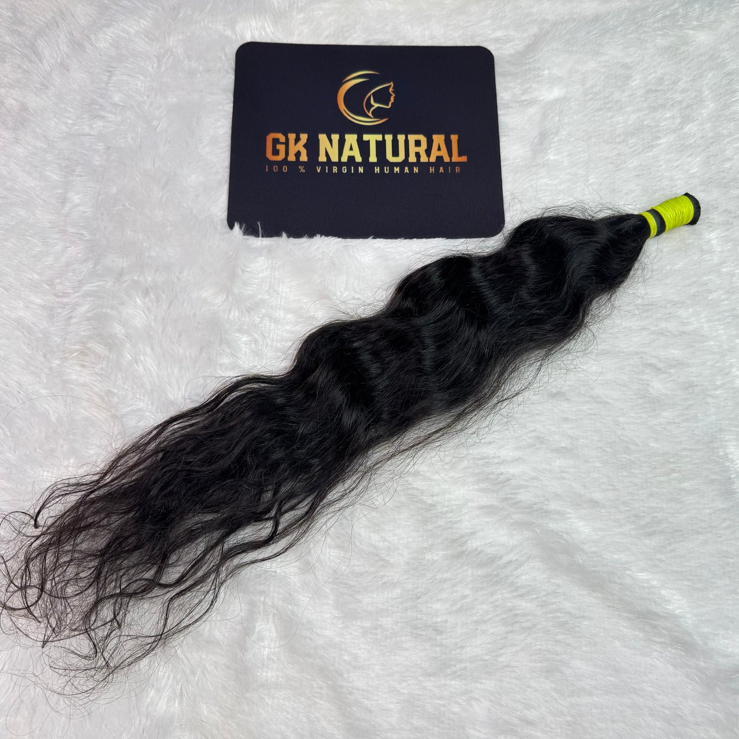 Raw Hair || Bulk Hair Braids || Natural Black || Curly || 14" Inch