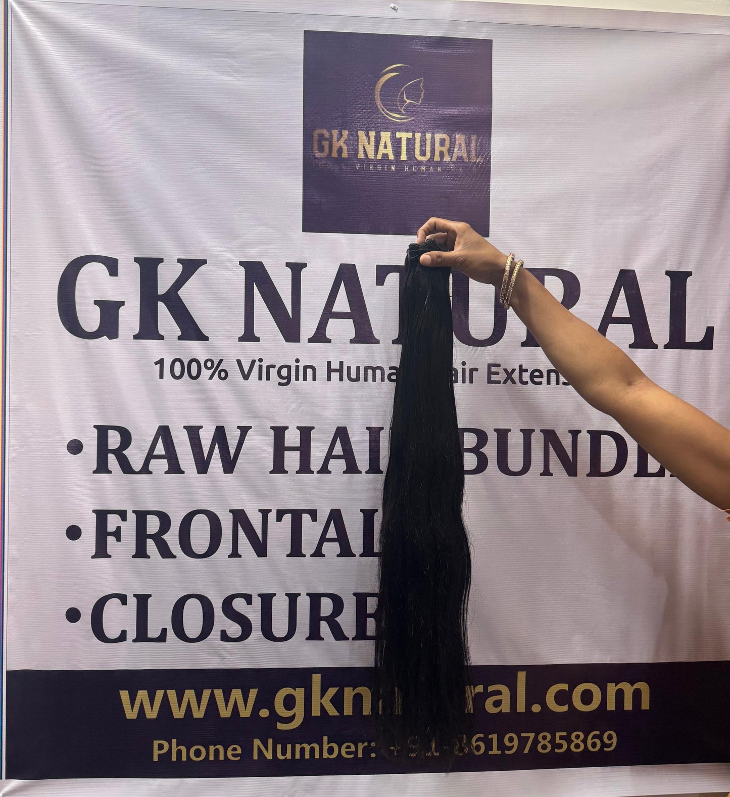 Raw Hair Bundle || Straight Hair || Natural Black || Machine Weft Hair Extension || 10" Inch