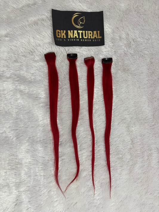 Clip In Streaks- RED