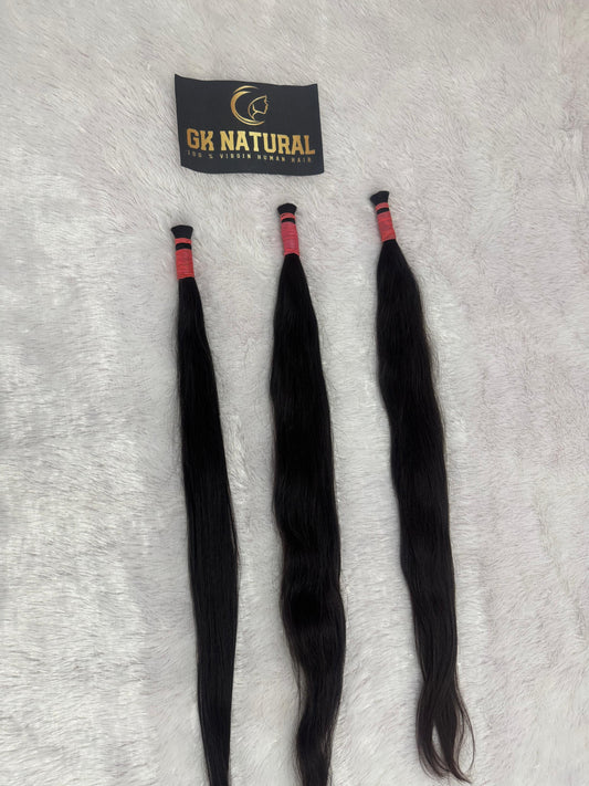 Raw Hair || Bulk Hair Braids || Natural Black ||Wavy || 30" Inch