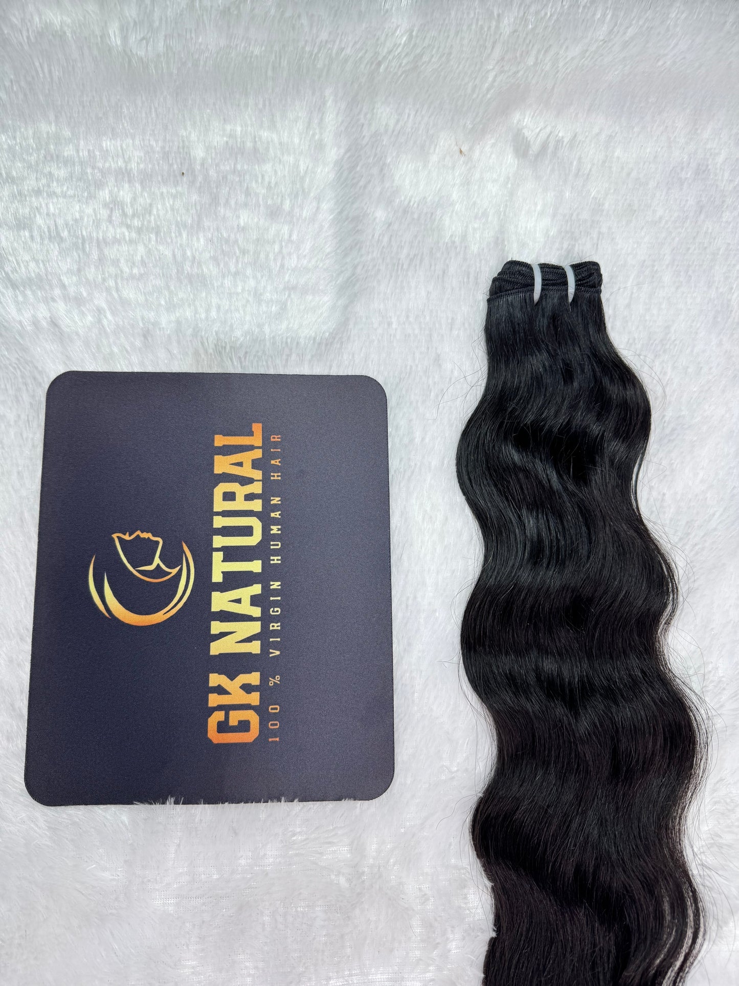 Raw Hair Bundle || Wavy Hair || Natural Black || Machine Weft Hair Extension || 10" Inch