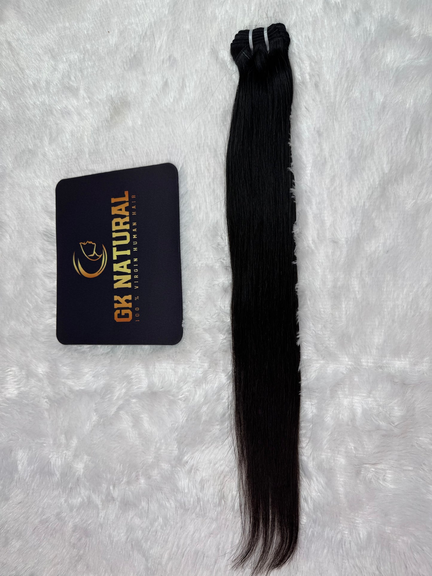 Raw Hair Bundle || Straight Hair || Natural Black || Machine Weft Hair Extension || 14" Inch