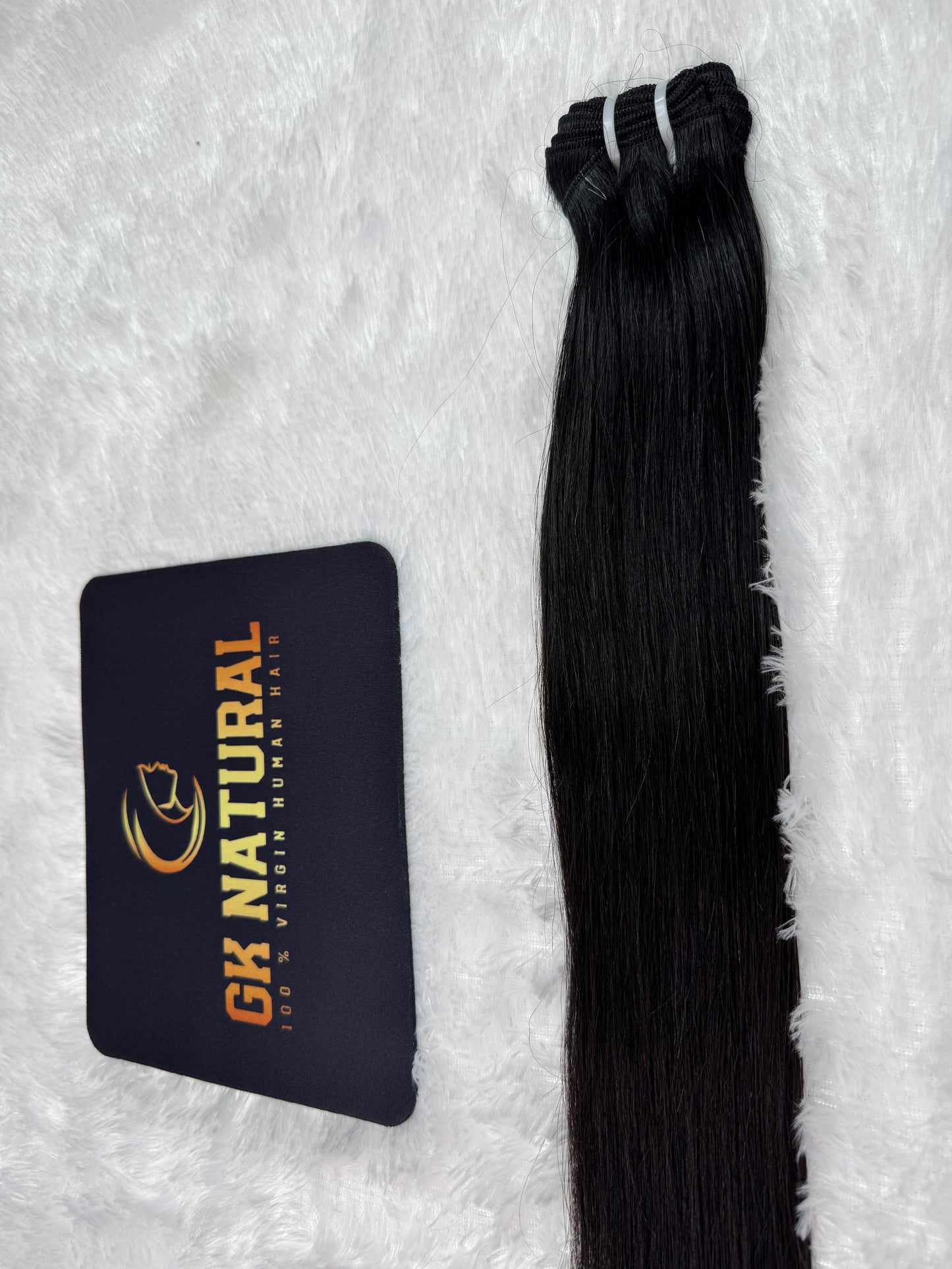 Raw Hair Bundle || Straight Hair || Natural Black || Machine Weft Hair Extension || 14" Inch
