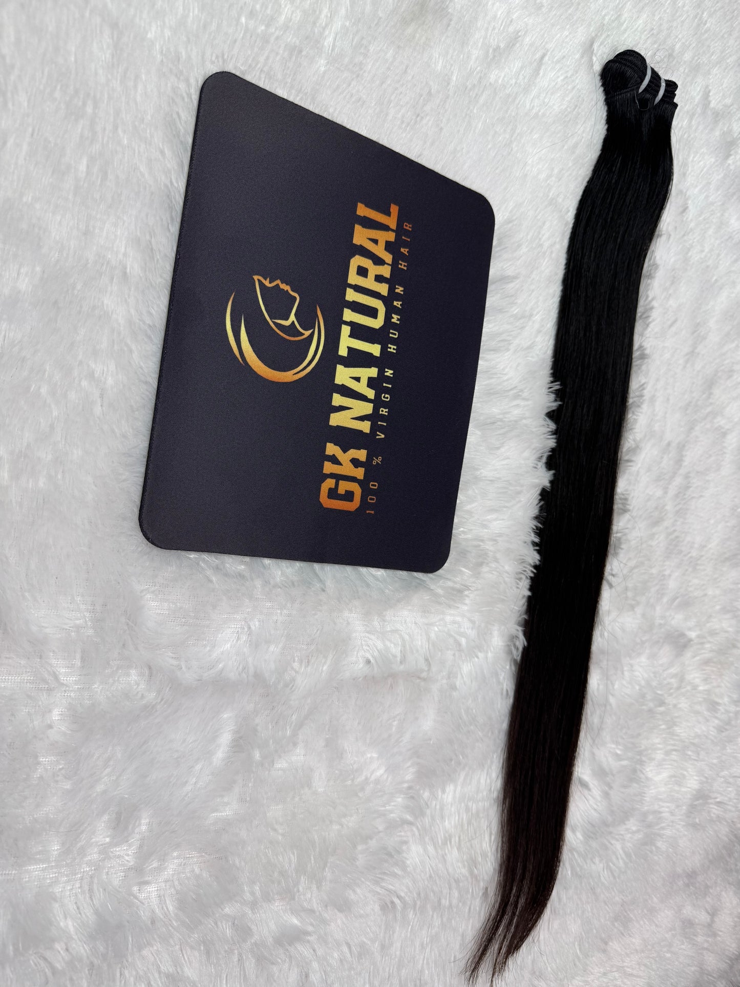 Raw Hair Bundle || Straight Hair || Natural Black || Machine Weft Hair Extension || 14" Inch