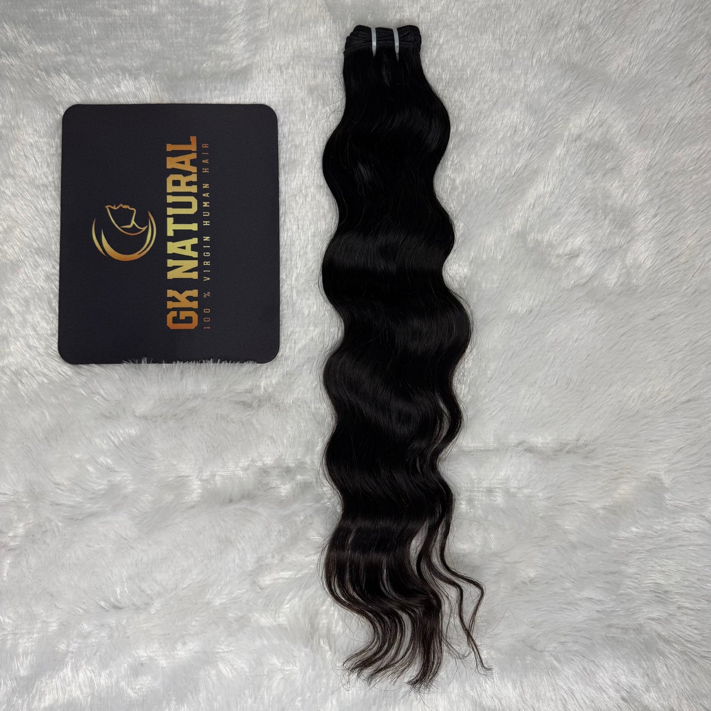 Raw Hair Bundle || Wavy Hair || Natural Black || Machine Weft Hair Extension || 10" Inch