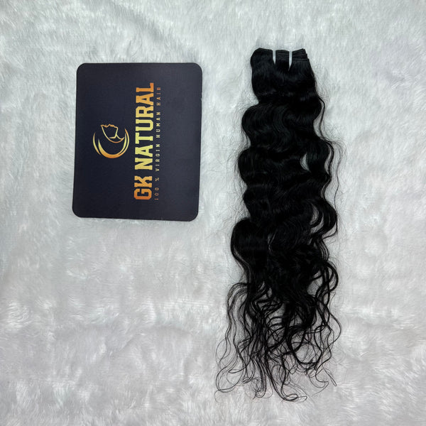 Raw Hair Bundle || Curly Hair || Natural Black || Machine Weft Hair Extension || 30" Inch