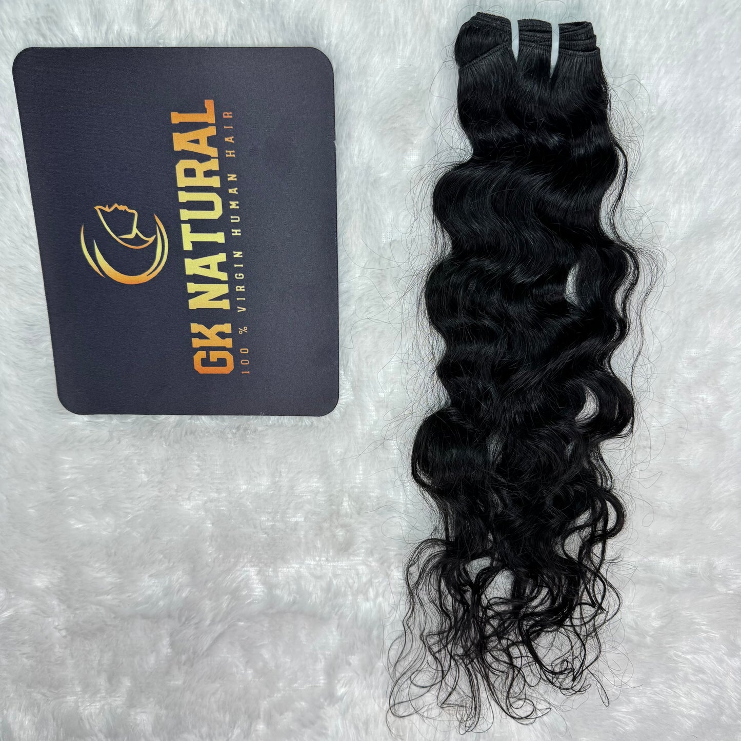 Raw Hair Bundle || Curly Hair || Natural Black || Machine Weft Hair Extension || 22" Inch