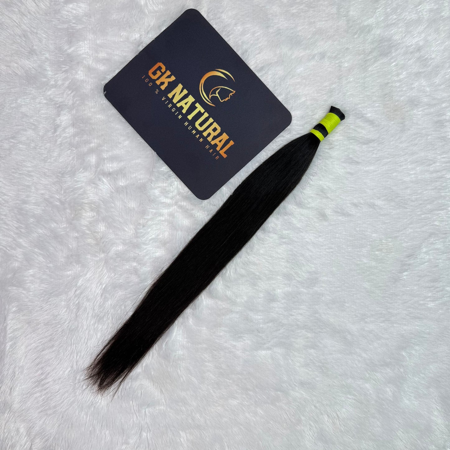 Raw Hair || Bulk Hair Braids || Natural Black || Straight || 14" Inch