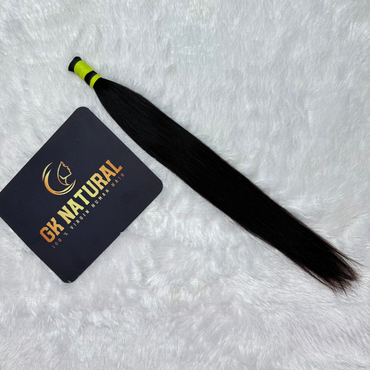 Raw Hair || Bulk Hair Braids || Natural Black || Straight || 14" Inch