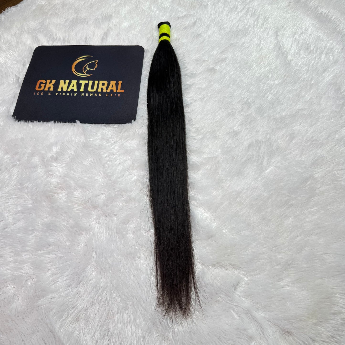 Raw Hair || Bulk Hair Braids || Natural Black || Straight || 14" Inch