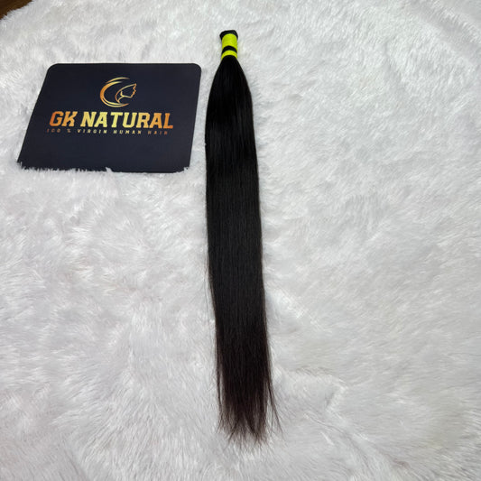 Raw Hair || Bulk Hair Braids || Natural Black || Straight || 30" Inch