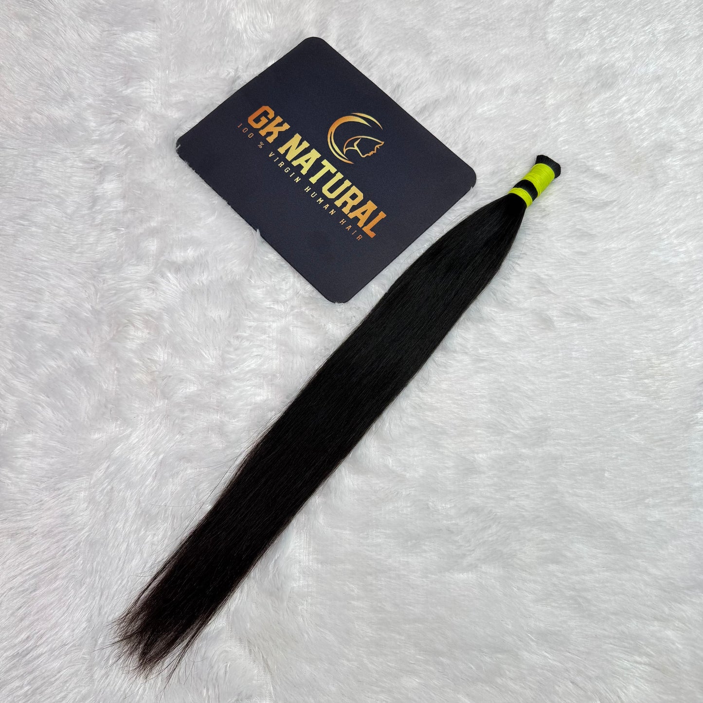 Raw Hair || Bulk Hair Braids || Natural Black || Straight || 14" Inch