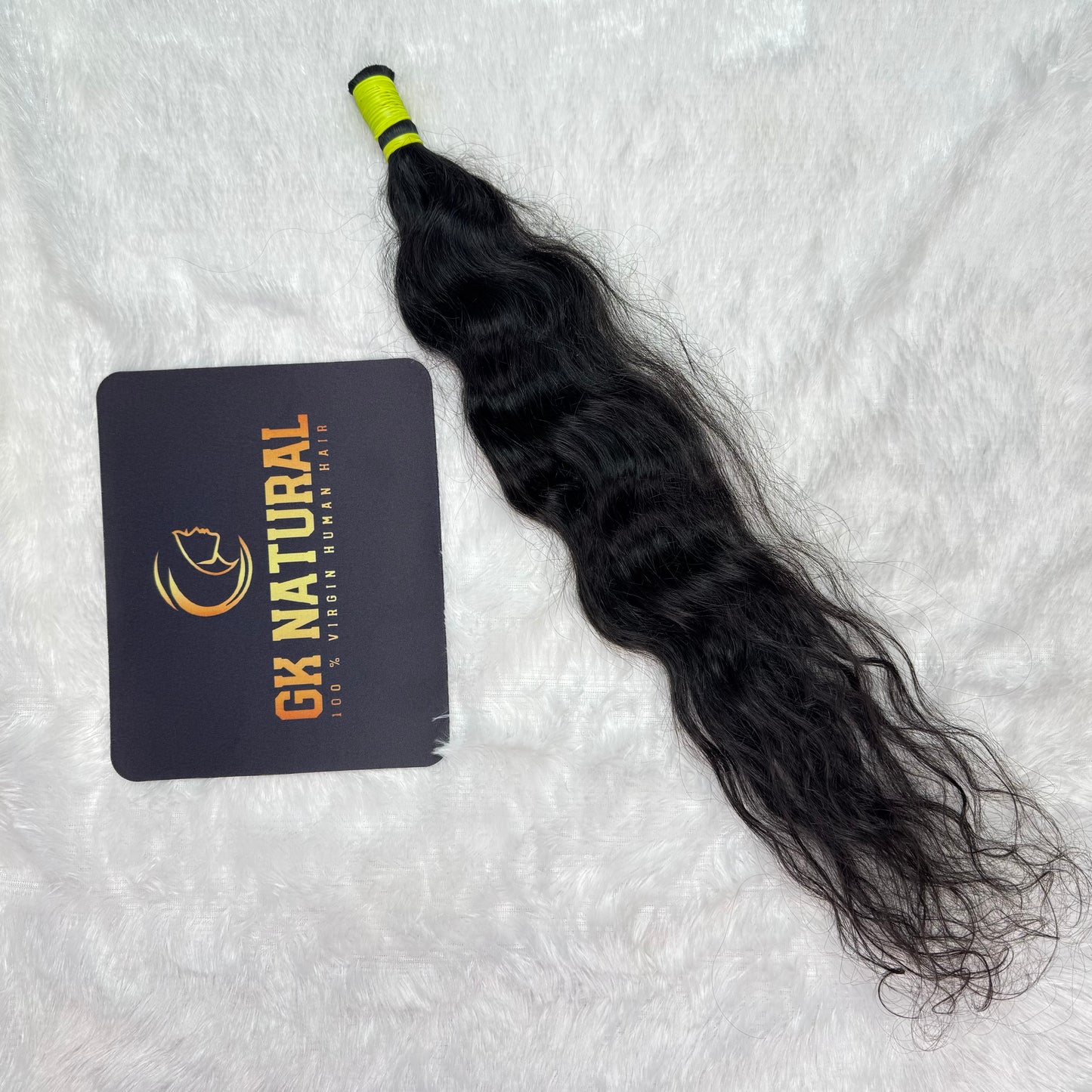Raw Hair || Bulk Hair Braids || Natural Black || Curly || 14" Inch